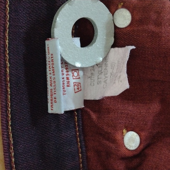 Red Engine Purple Burgundy Cayenne Low Rise Skinny Jeans Size 32 NEW - Picture 10 of 13